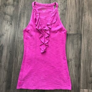 Lilly Pulitzer Pink Ruffle Halter Top